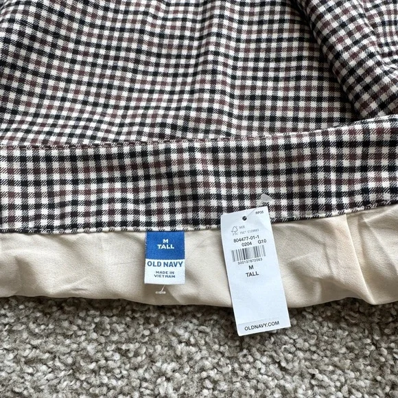 NWT Old Navy Gingham High Waisted Wrap Front Mini Skirt - Picture 2 of 2